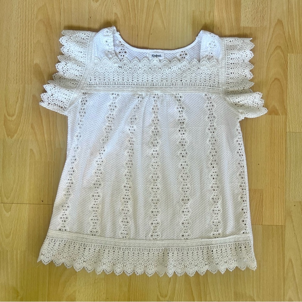 Anthropology Kindred Bohemian Lace Eyelet Top